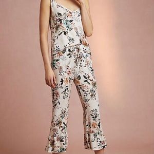 ANTHROPOLOGIE LACAUSA FLORAL DUSK SLEEP PANT SET